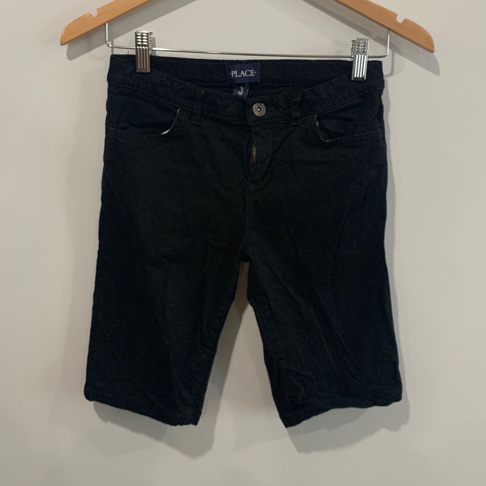Black Jean Shorts